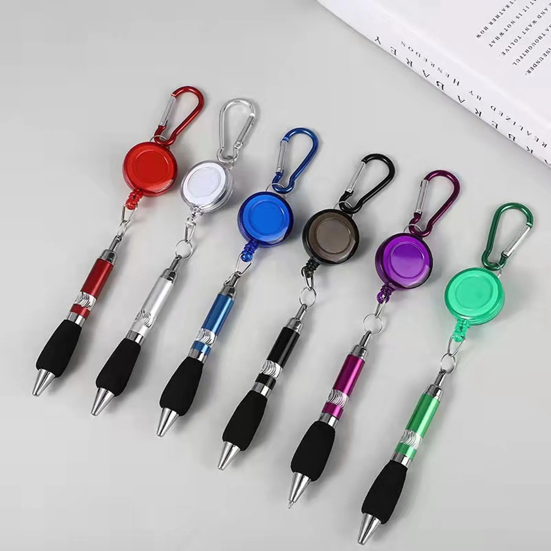 Retractable Metal Aluminum Rod Ballpoint Pen 3