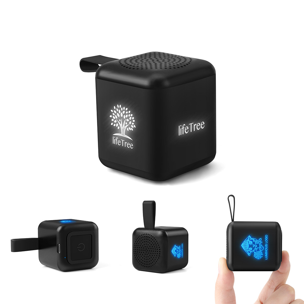 SonicWave Mini Cube Bluetooth® Speaker with Light-Up Logo 2