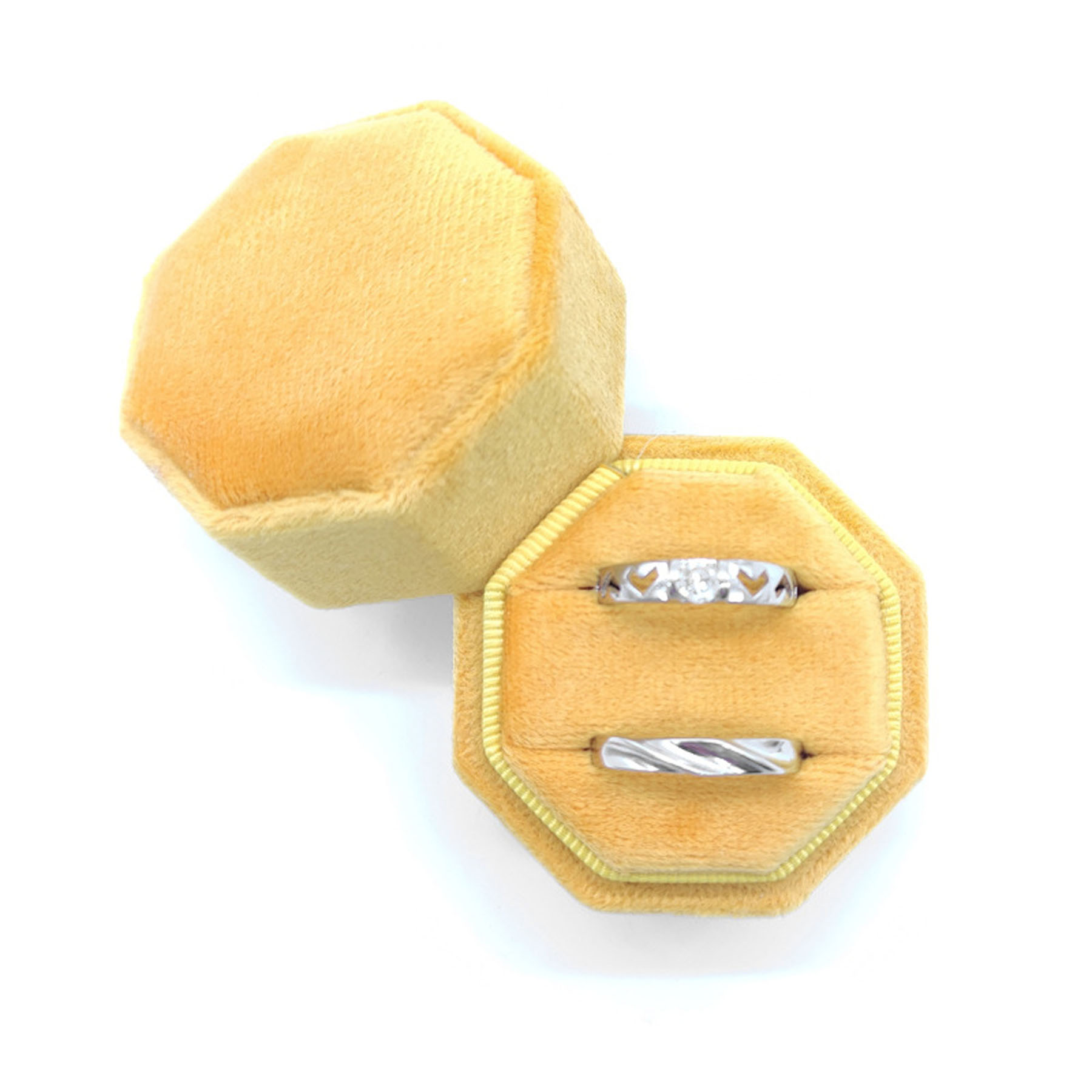 Velvet Octagon Ring Box 6