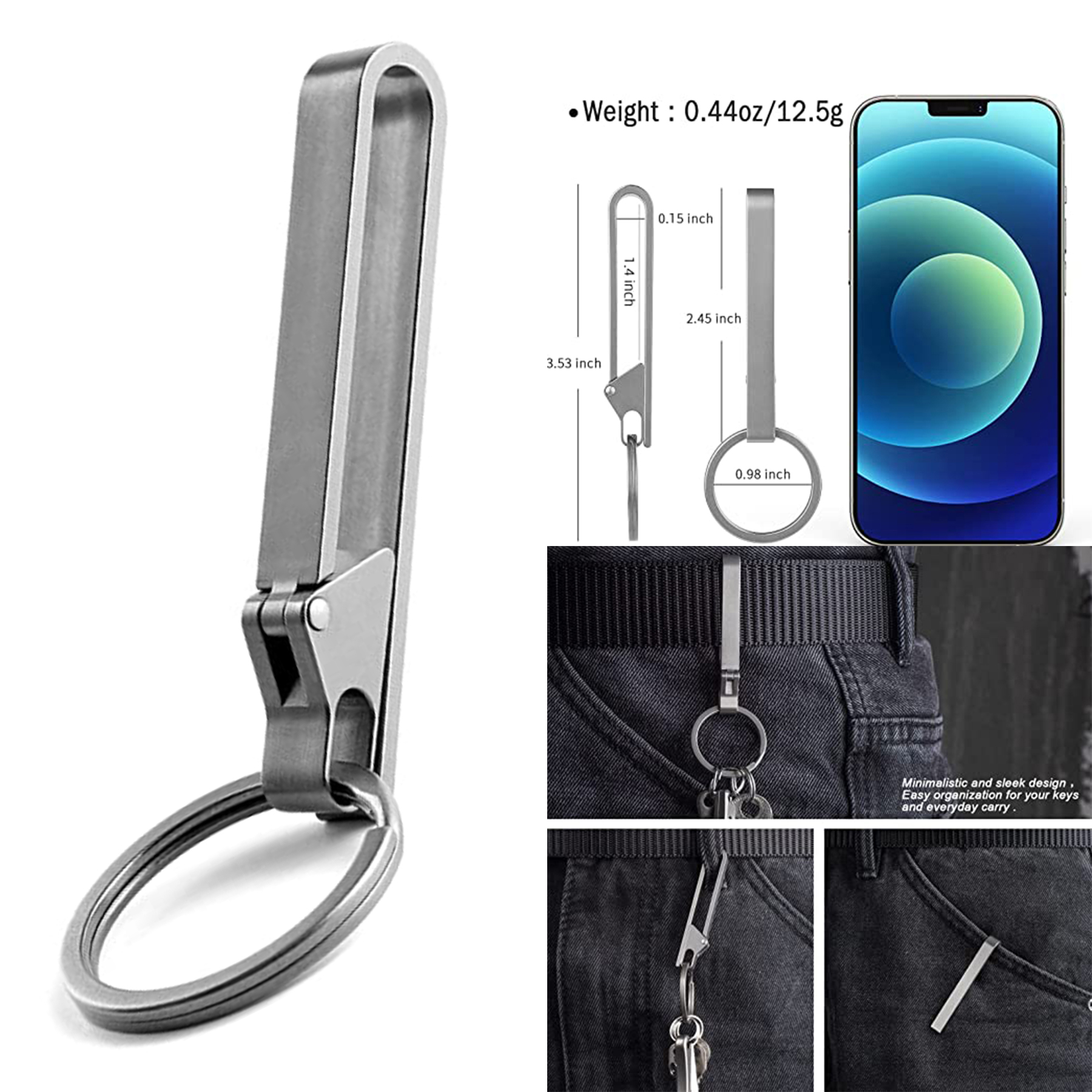 EDC Belt Keychain Clip 1
