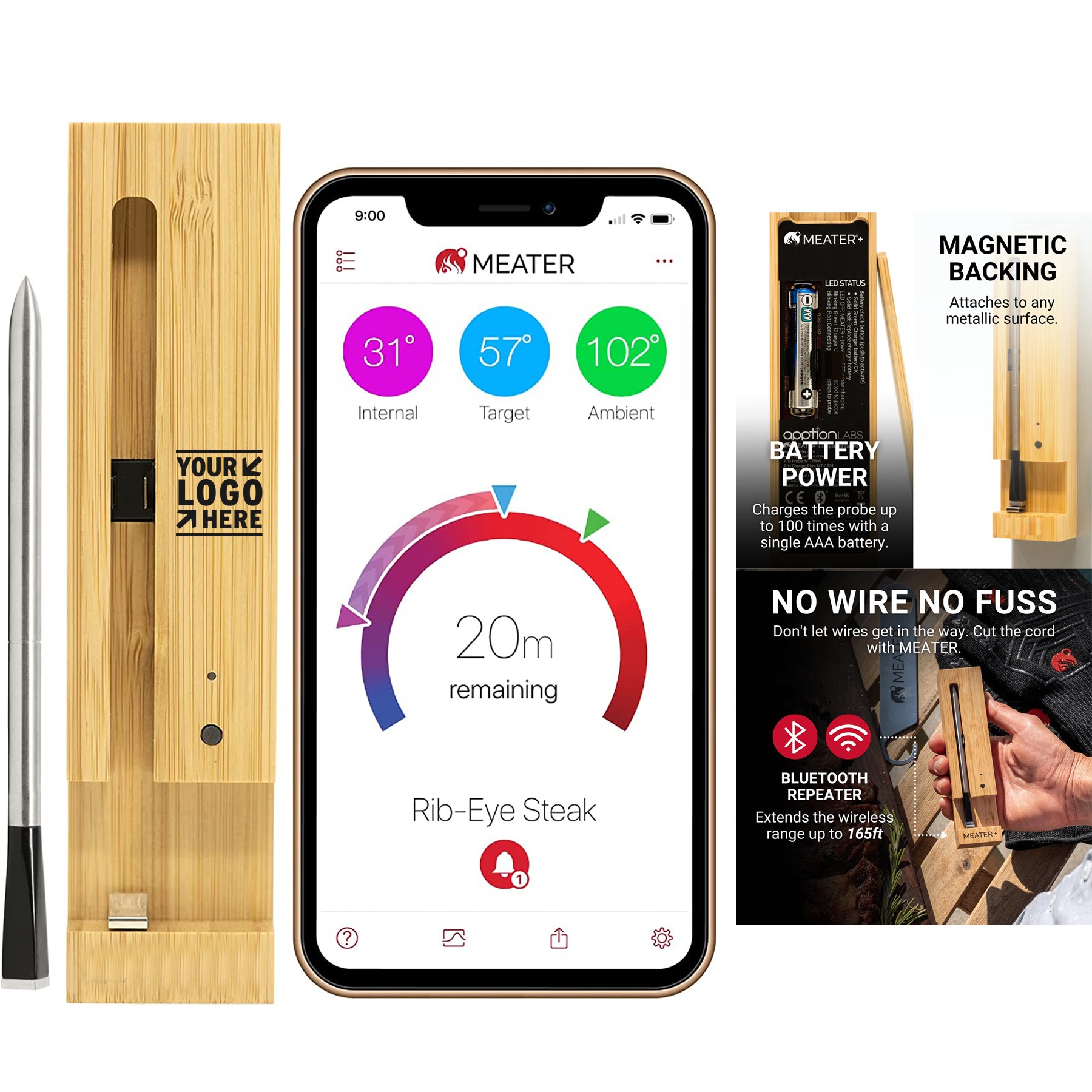 Wireless Meat Thermometer Digital 2