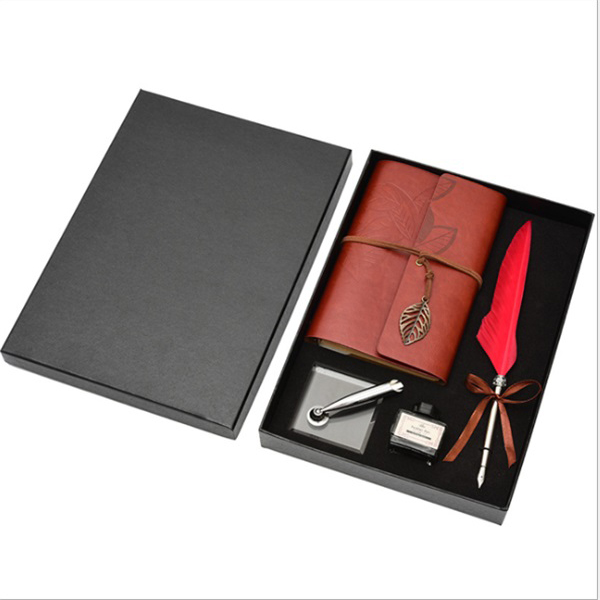 Vintage Notebook Calligraphy Feather Pen 3