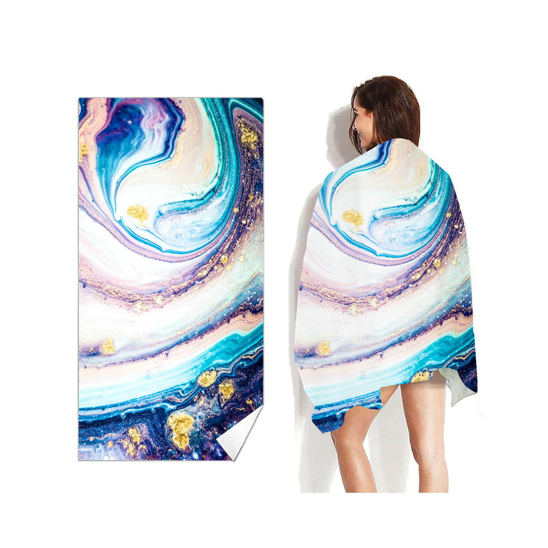 Extra Large Quick Dry Velvet Beach towel  4