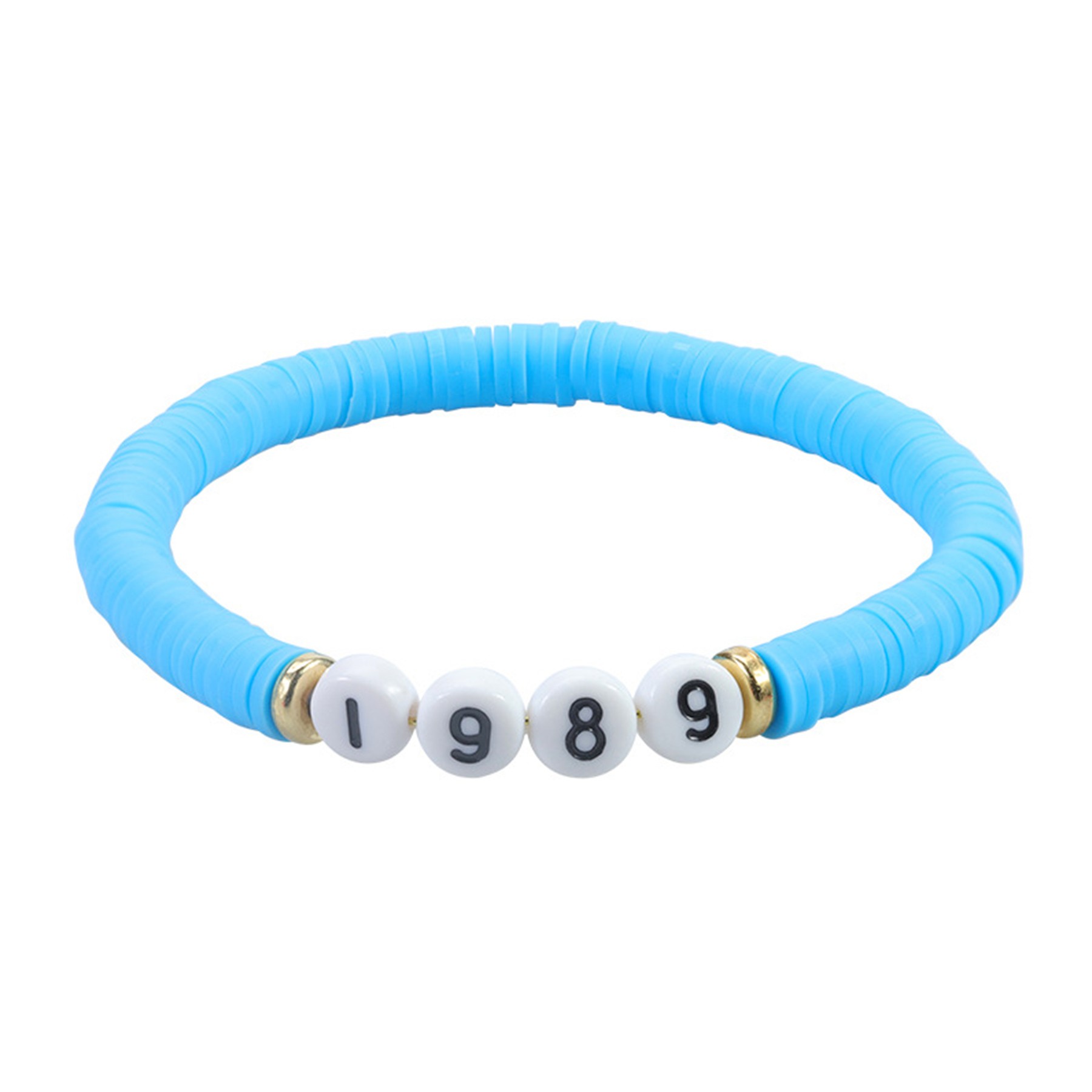 Concert Fan Letter and Number Polymer Clay Bracelet 3
