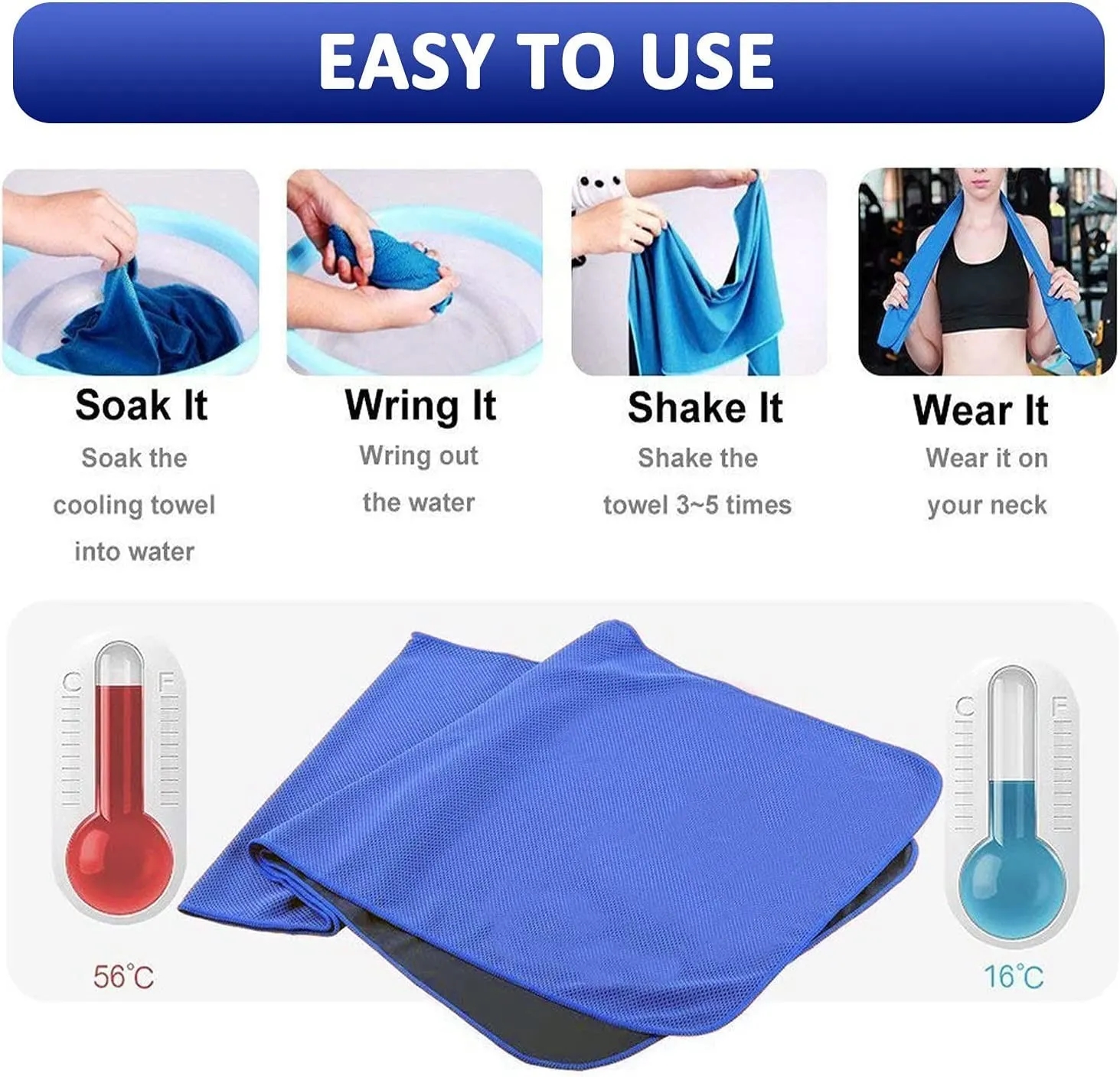 Microfiber Soft Breathable Chilly Cooling Towel 5