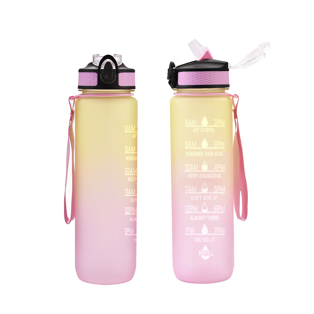 Giotto 32oz Leakproof BPA Free Drinking Water Bottle / Time Marker Straw 16