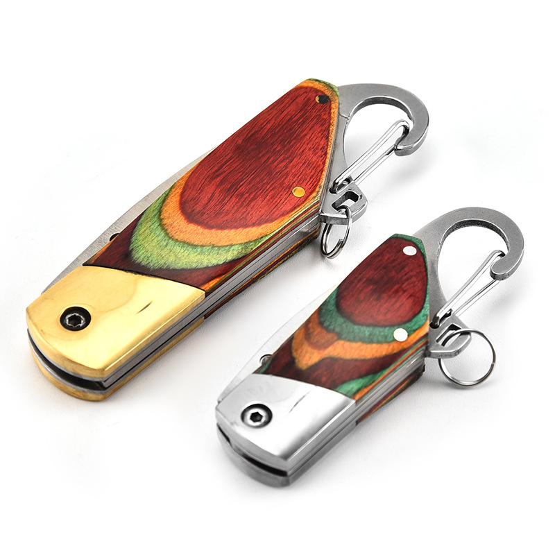 Stainless Steel Folding Pocket Knife with Key Chain 3