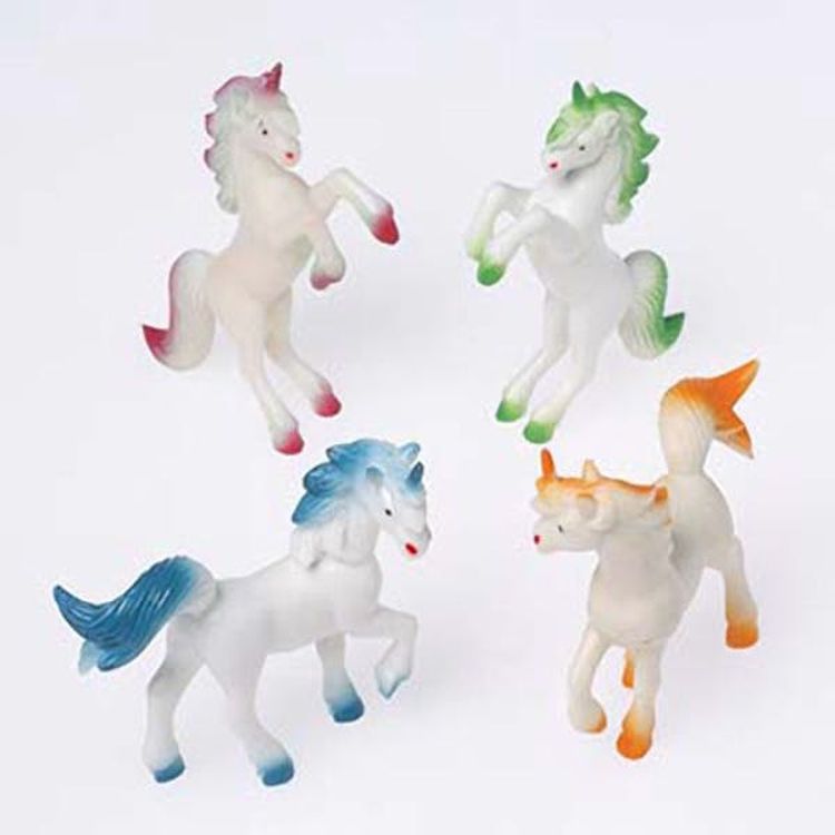 Mini Plastic Unicorns - Assorted 4" 2