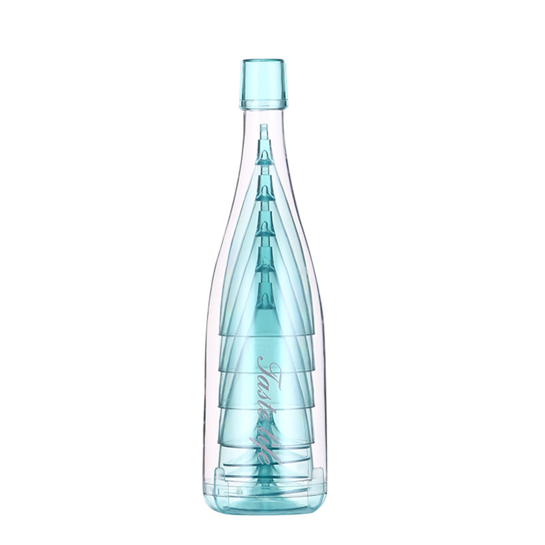 Reusable Plastic Cups with Storage Bottle 4