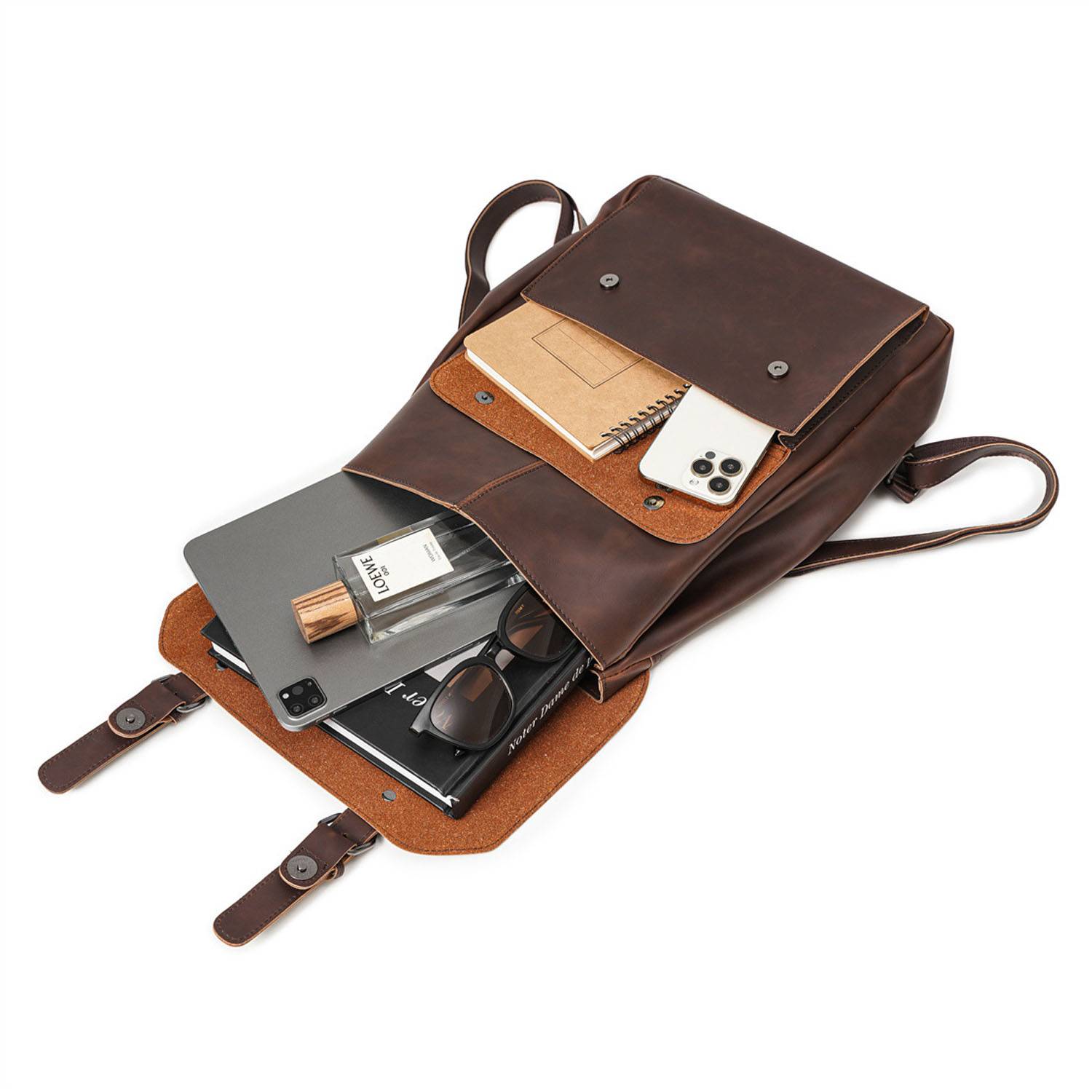 PU Leather Crossbody Backpack Shoulder Bag 5