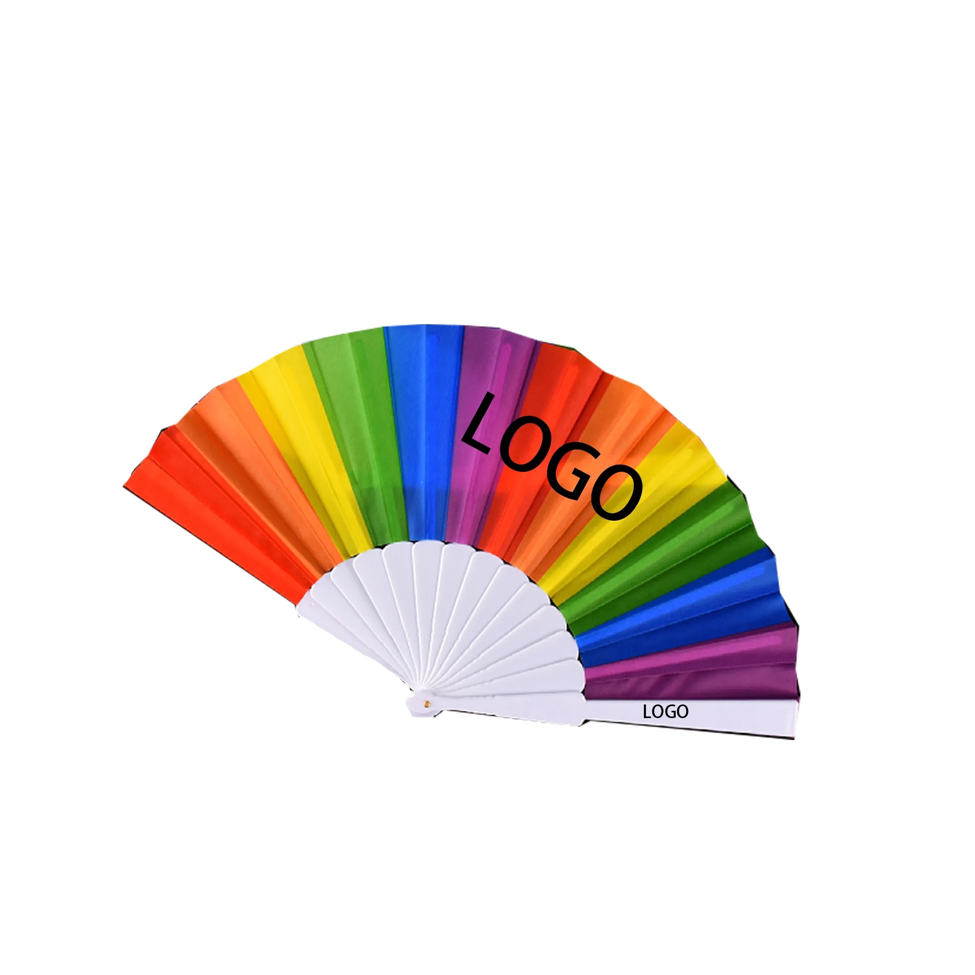 Folding Rainbow Hand Fan 2