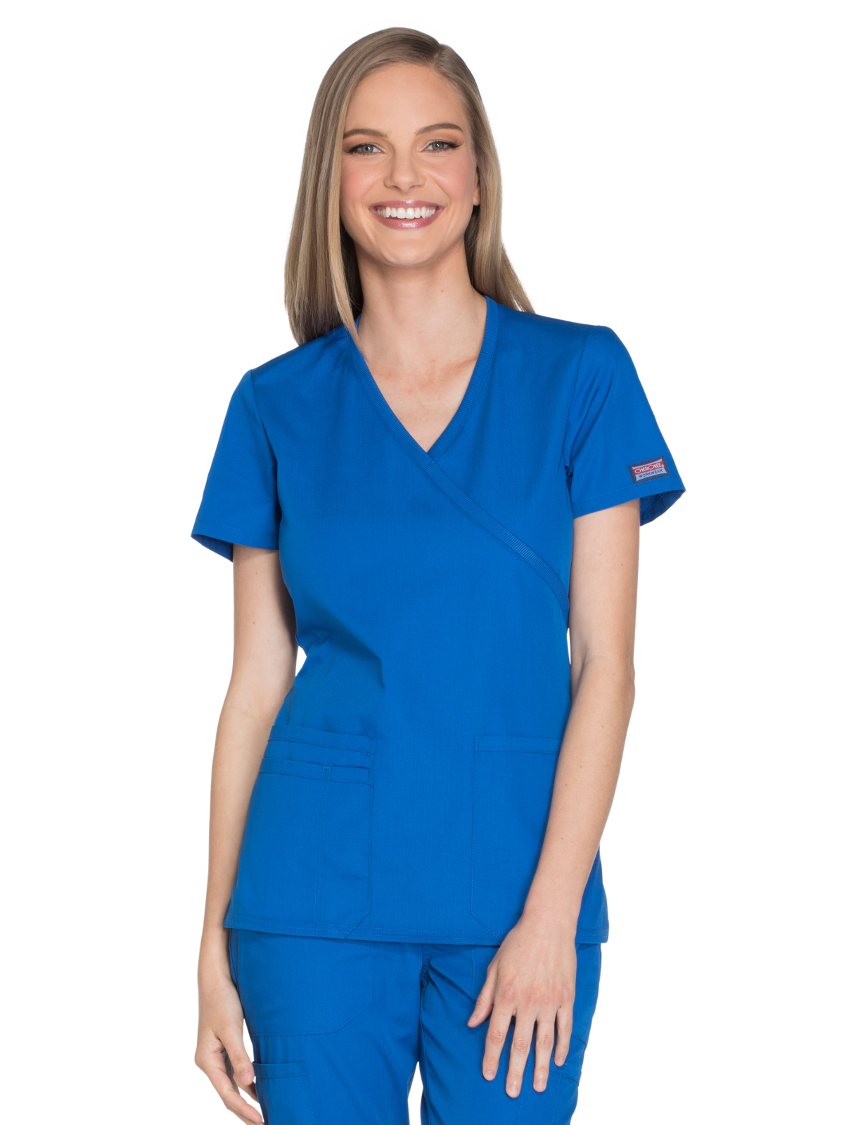Cherokee - Workwear Originals - Women's 2-Pocket Mock Wrap Top 8