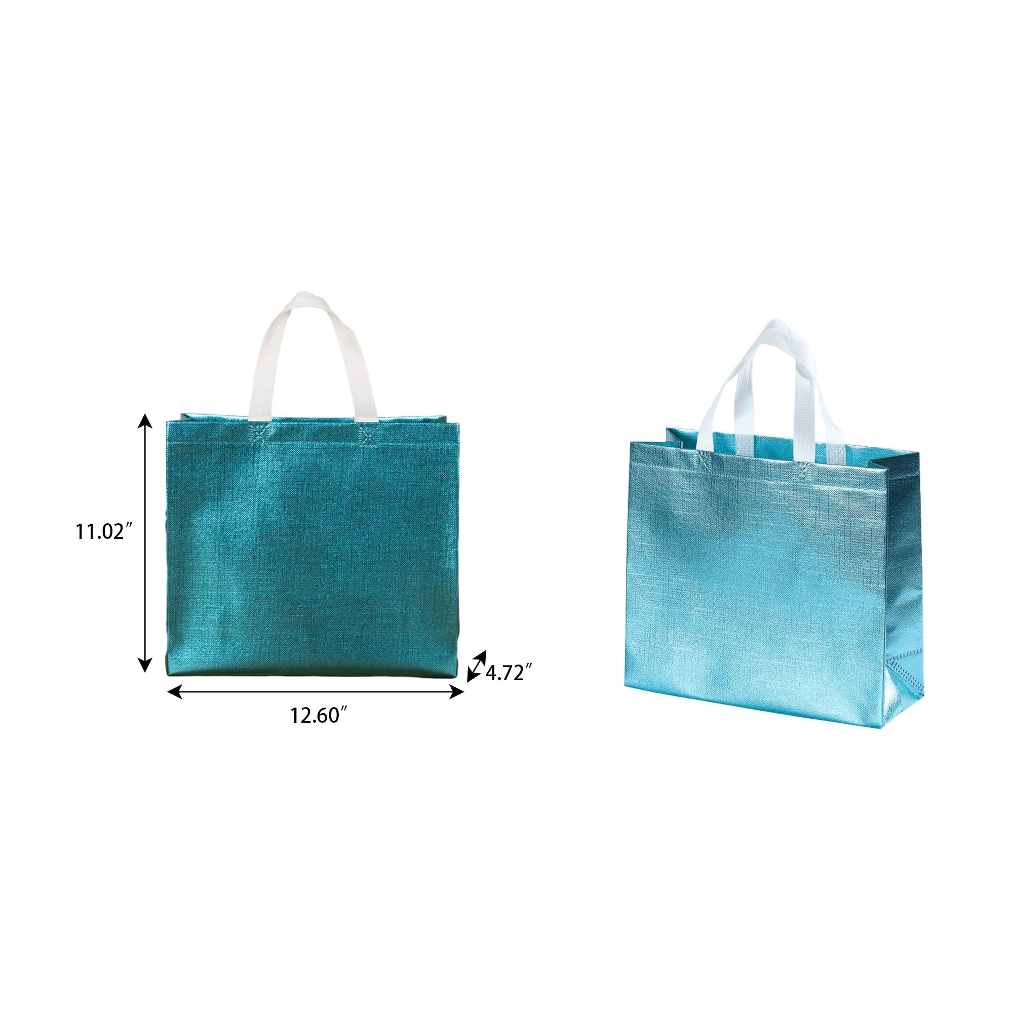 Reusable  Glossy Non-woven Laser Tote Bag 8