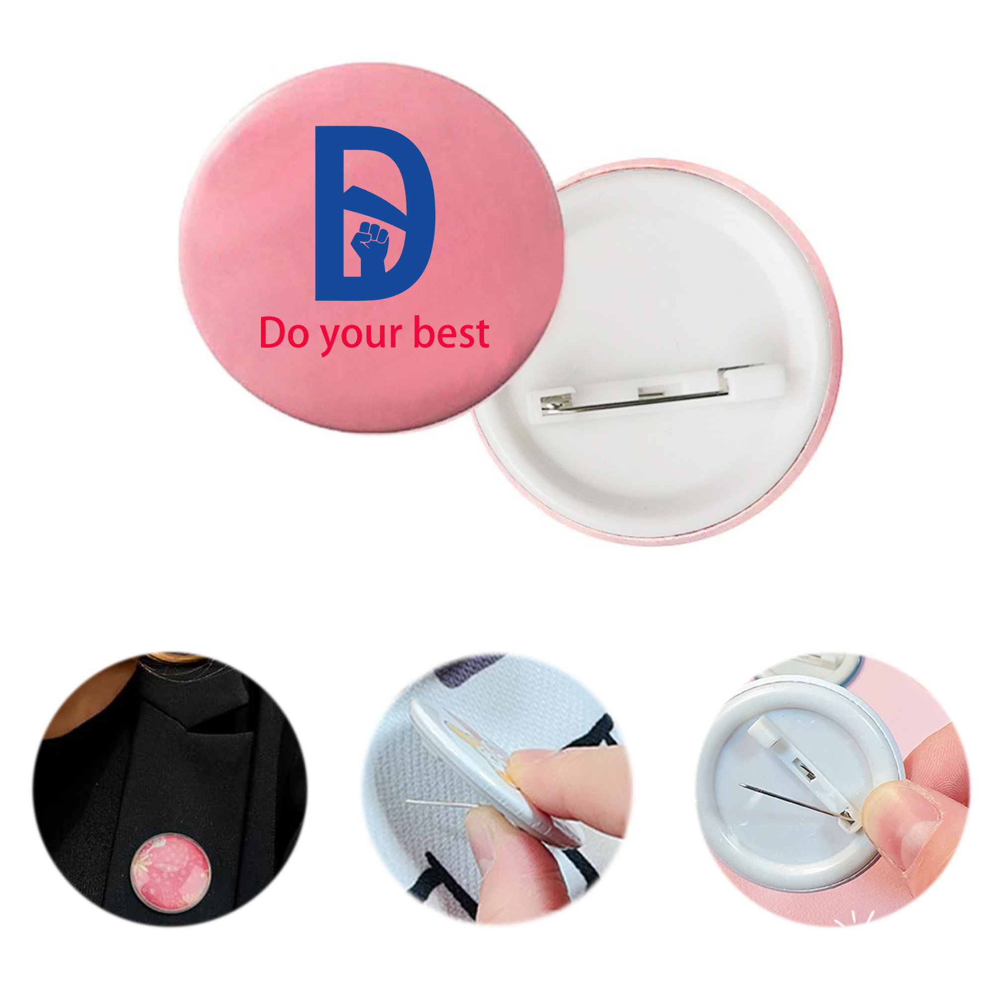 Round Badge Brooch Pin for Party and Waiter 4