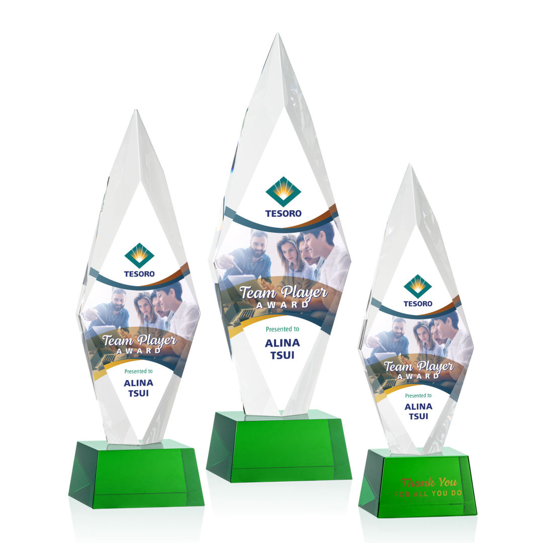 Manilow VividPrint™ Award on Robson Base - Green 7
