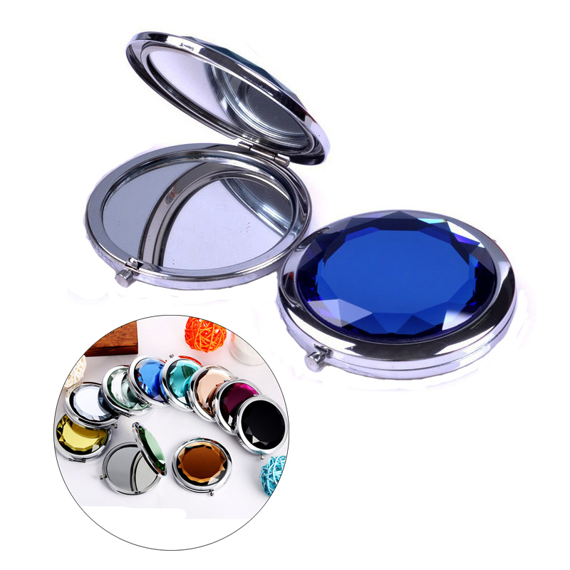 Metallic Crystal Folding Cosmetic Mirror 2