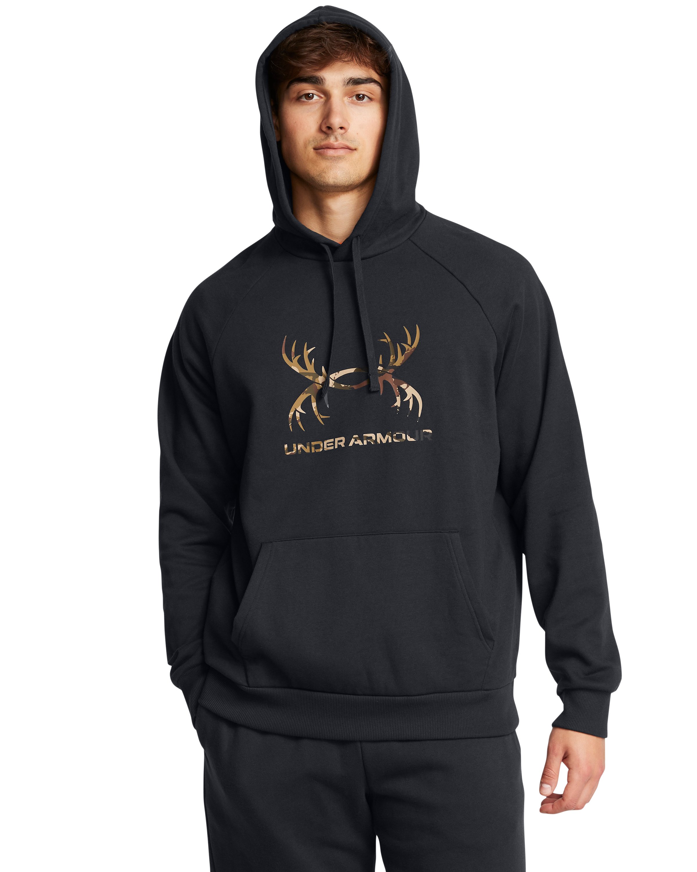 UA Rival Fleece Antler Hoodie Men's Hoodie, custom hoodie or sweatshirt with logo imprint 4