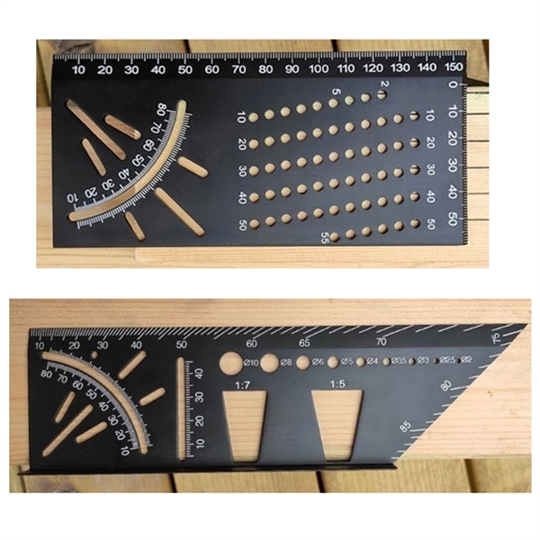 Aluminum Alloy Woodworking Square Size Measure Ruler