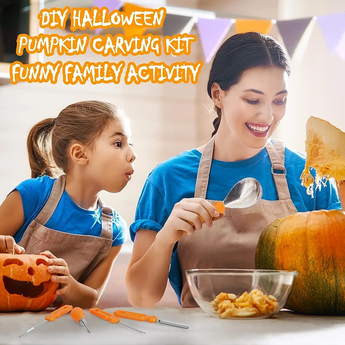 11 Pcs Halloween Pumpkin Carving Tools kits with Handbag 3