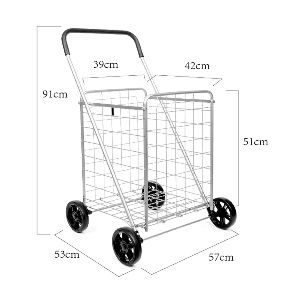 Utility Flat Folding Shopping Cart 2