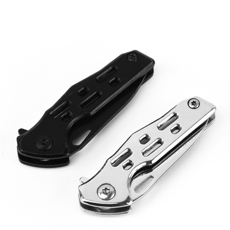 Mini Stainless Steel Folding Pocket Knife with Strap Hole 3