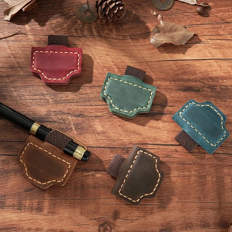 Wholesale Magnetic Leather Bookmark Pen Holder 11