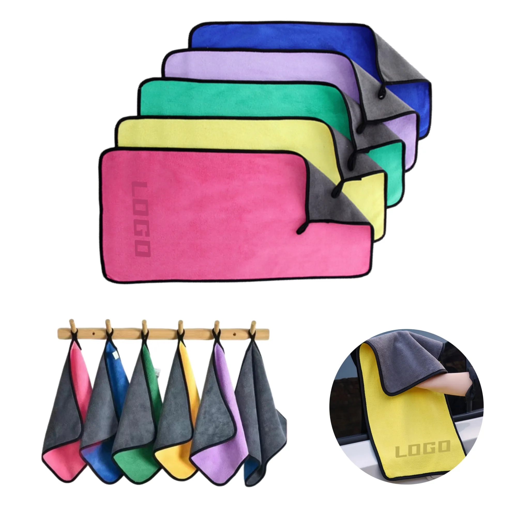 12"x24" Microfiber Towel Cleaning Rag Bathroom Kitchen 1