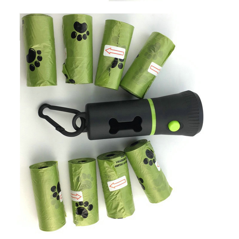 Pet Poop Bags Holder Dispenser with LED Flashlight 2