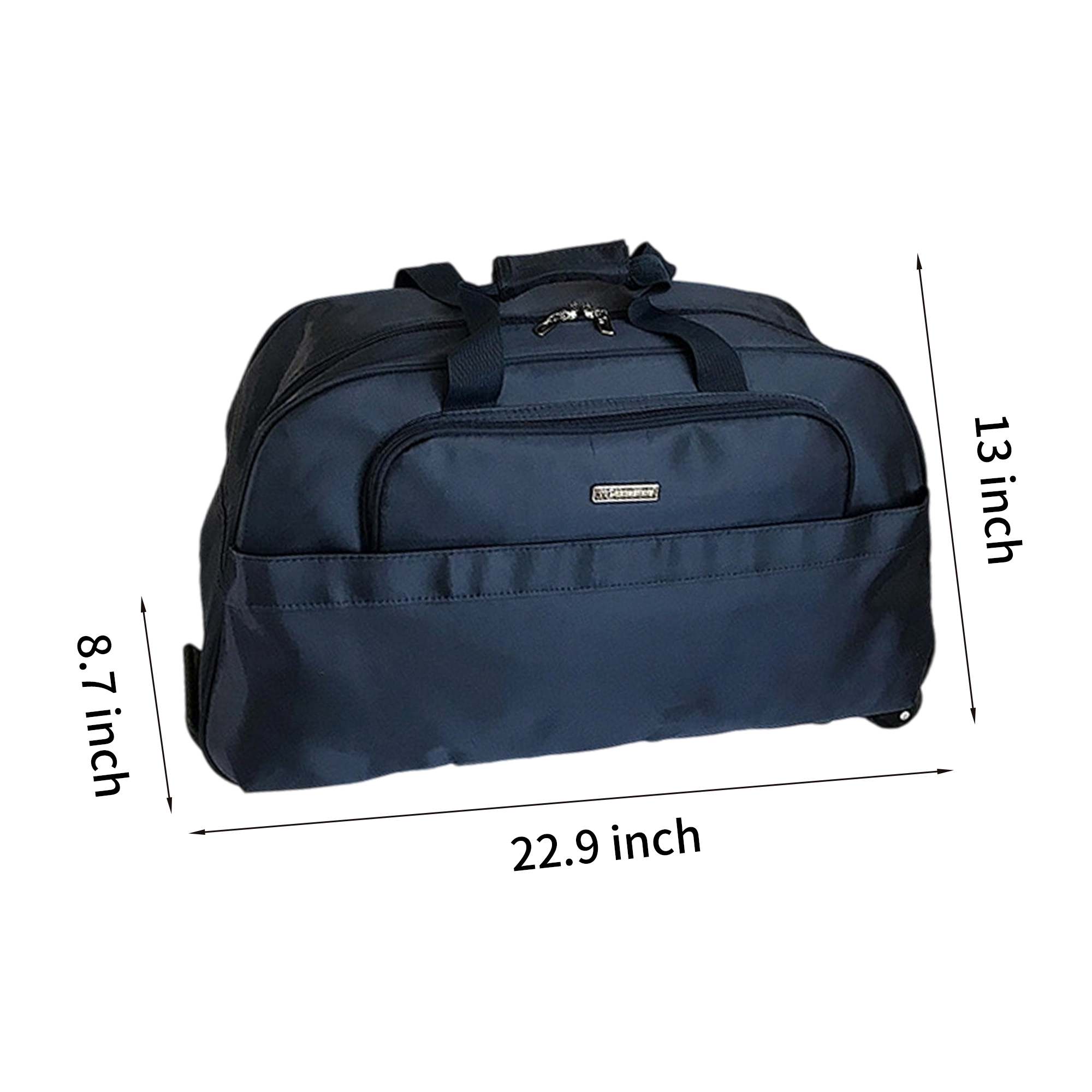 24 Liter Wheeled Rolling Duffel Nylon Carry On 22.9" Length x 8.7" Width x 13" Height 2