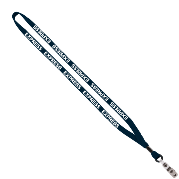 1/2" Cotton Lanyard with Metal Crimp & Split-Ring 45