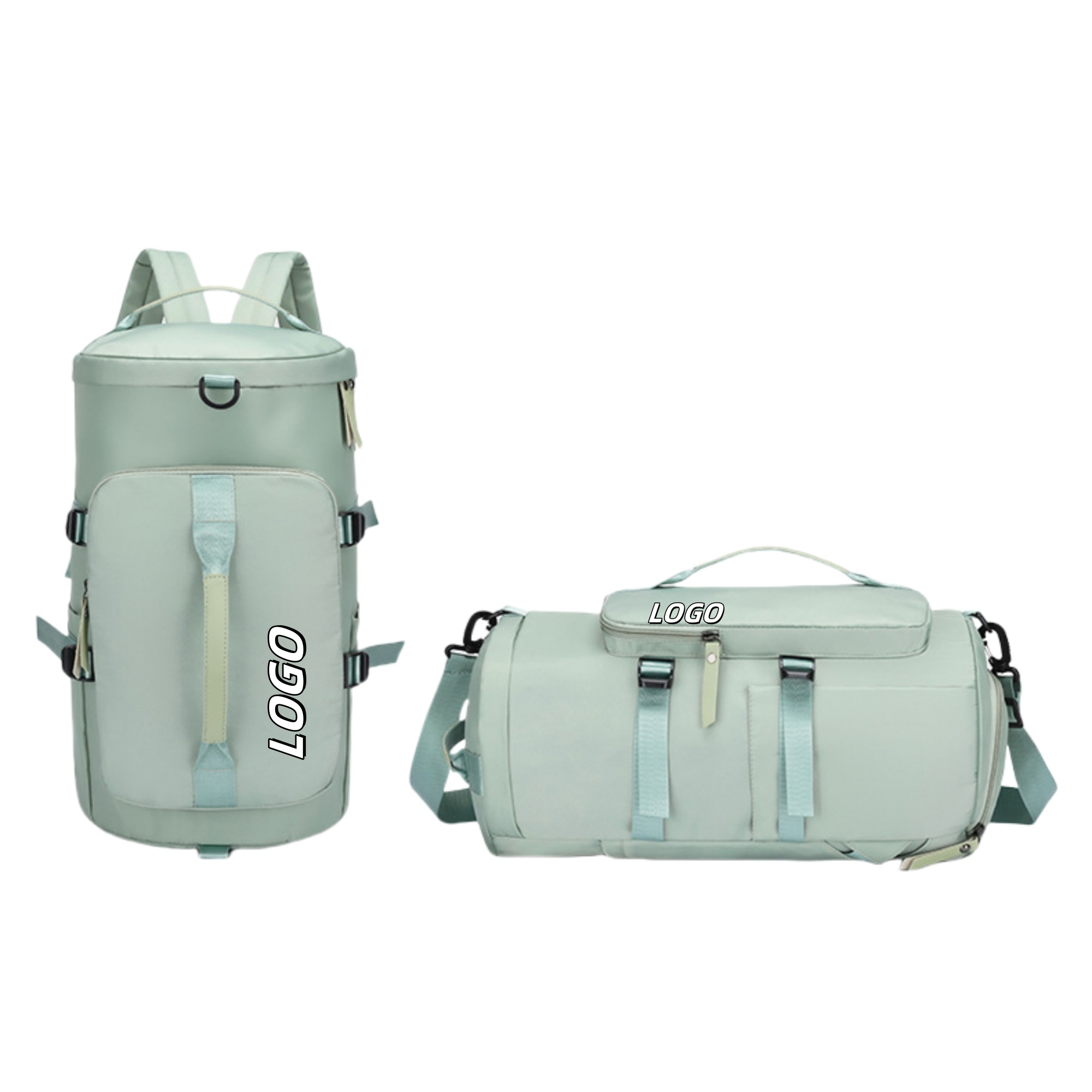 Women's Gym Bag Multifunctional Backpack w/ Shoe Compartment 3