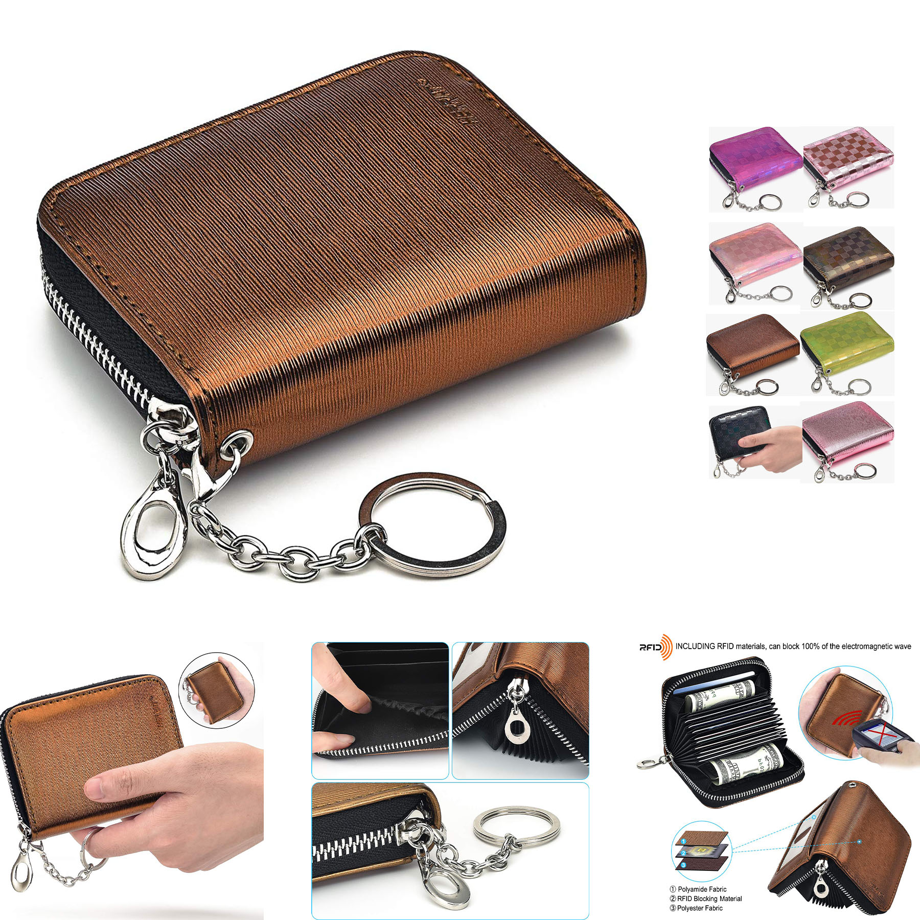 Keychain Credit Card Holder Wallet