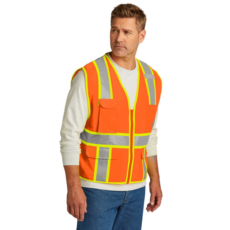 CornerStone ANSI 107 Class 2 Surveyor Zippered Two-Tone Vest. 8