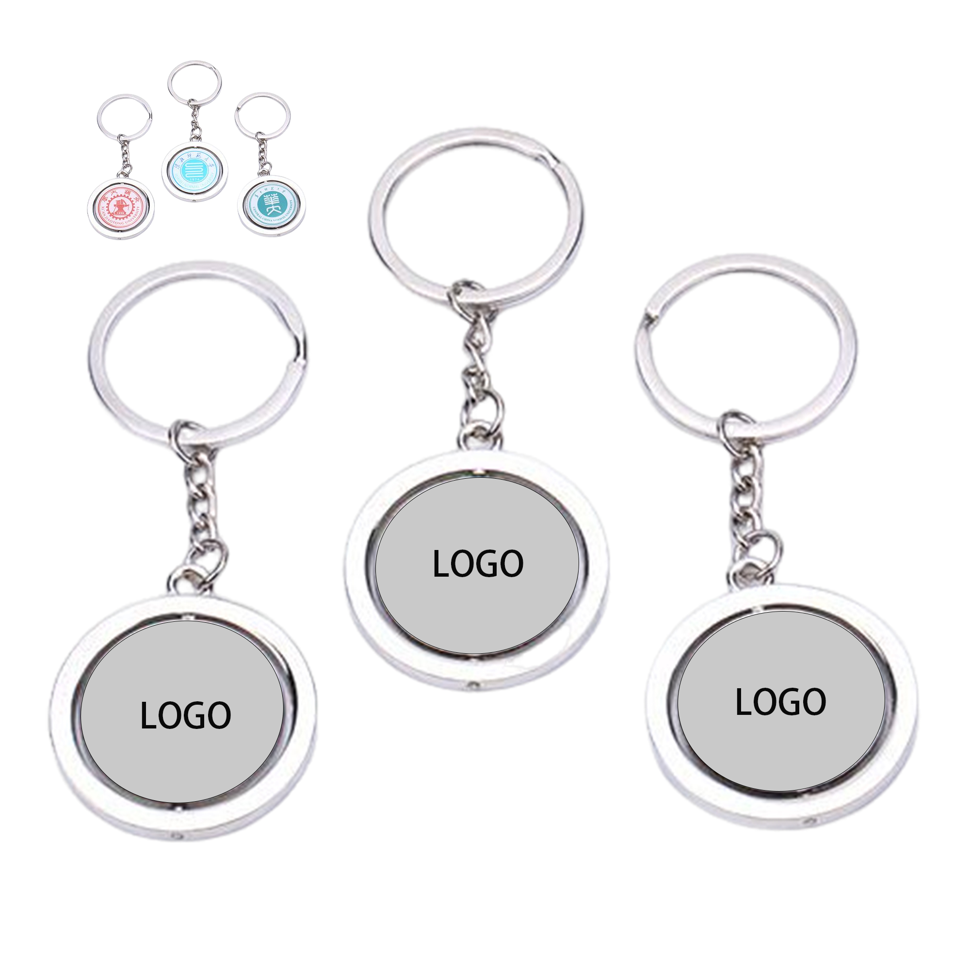 Rotatable School Emblem Keychain 1