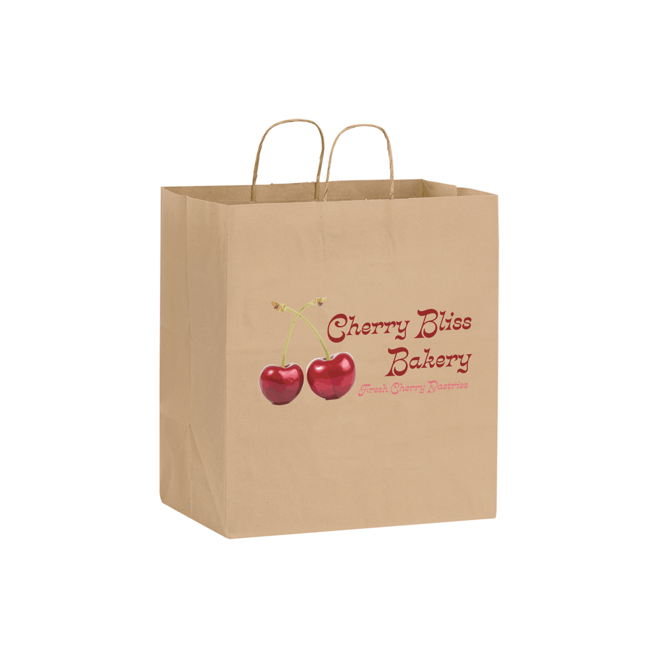 Natural Kraft Paper Shopper with Twisted Paper Handles 2