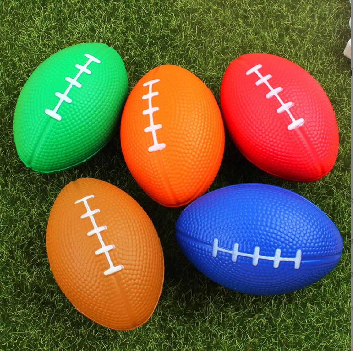 PU Double Color Rugby Football Stress Ball Reliever 1