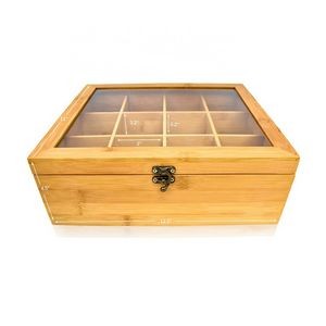 12 Compartments Bamboo Tea Bag Box 3
