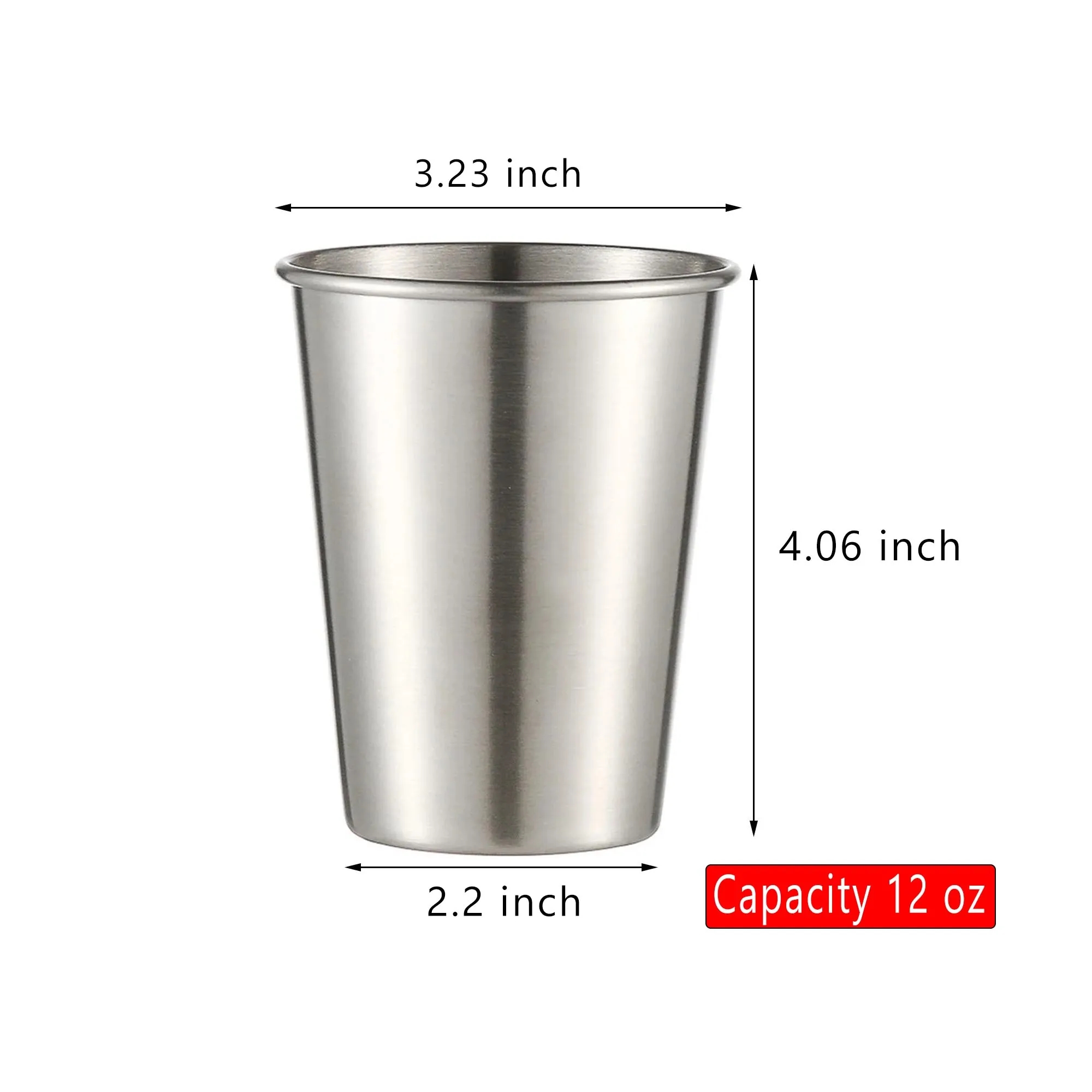 12 oz Stainless Steel Cup Drinking Beer Glass 1