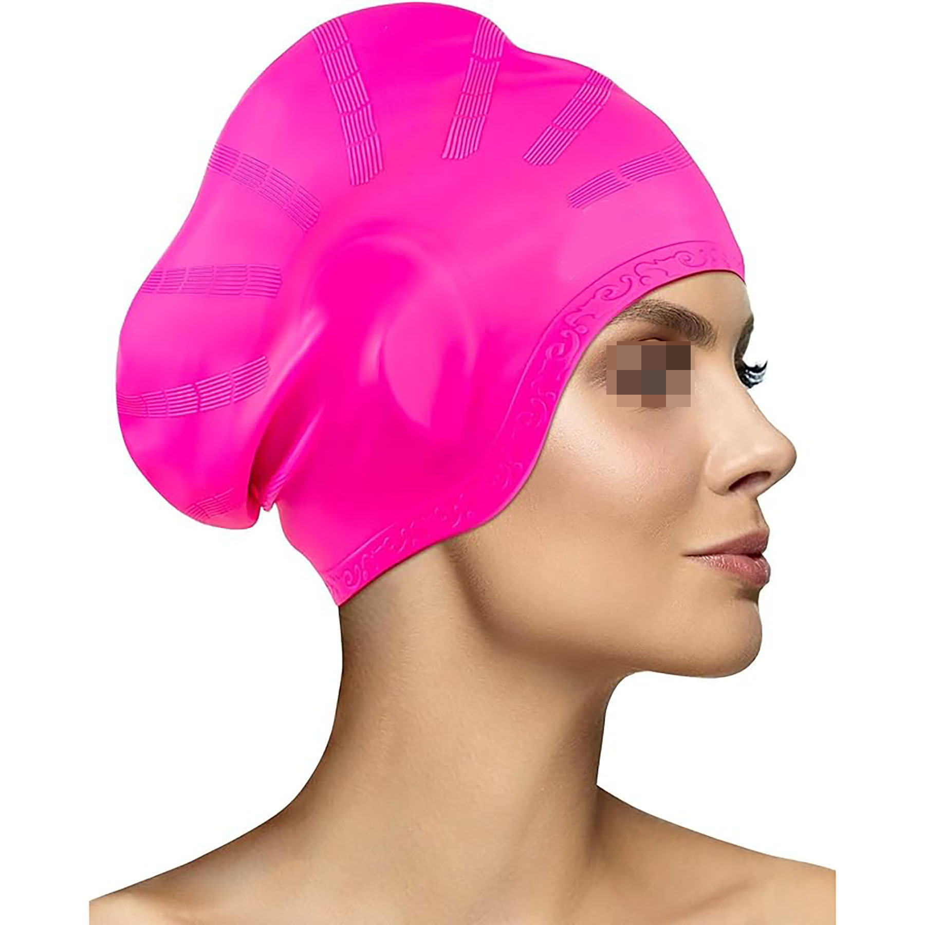 Long Hair Silicone Swimming Cap 8