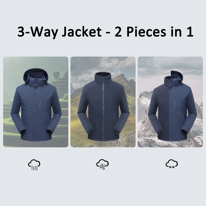 Waterproof Detachable 2-layer Hiking Jacket & Outdoor Coat 23