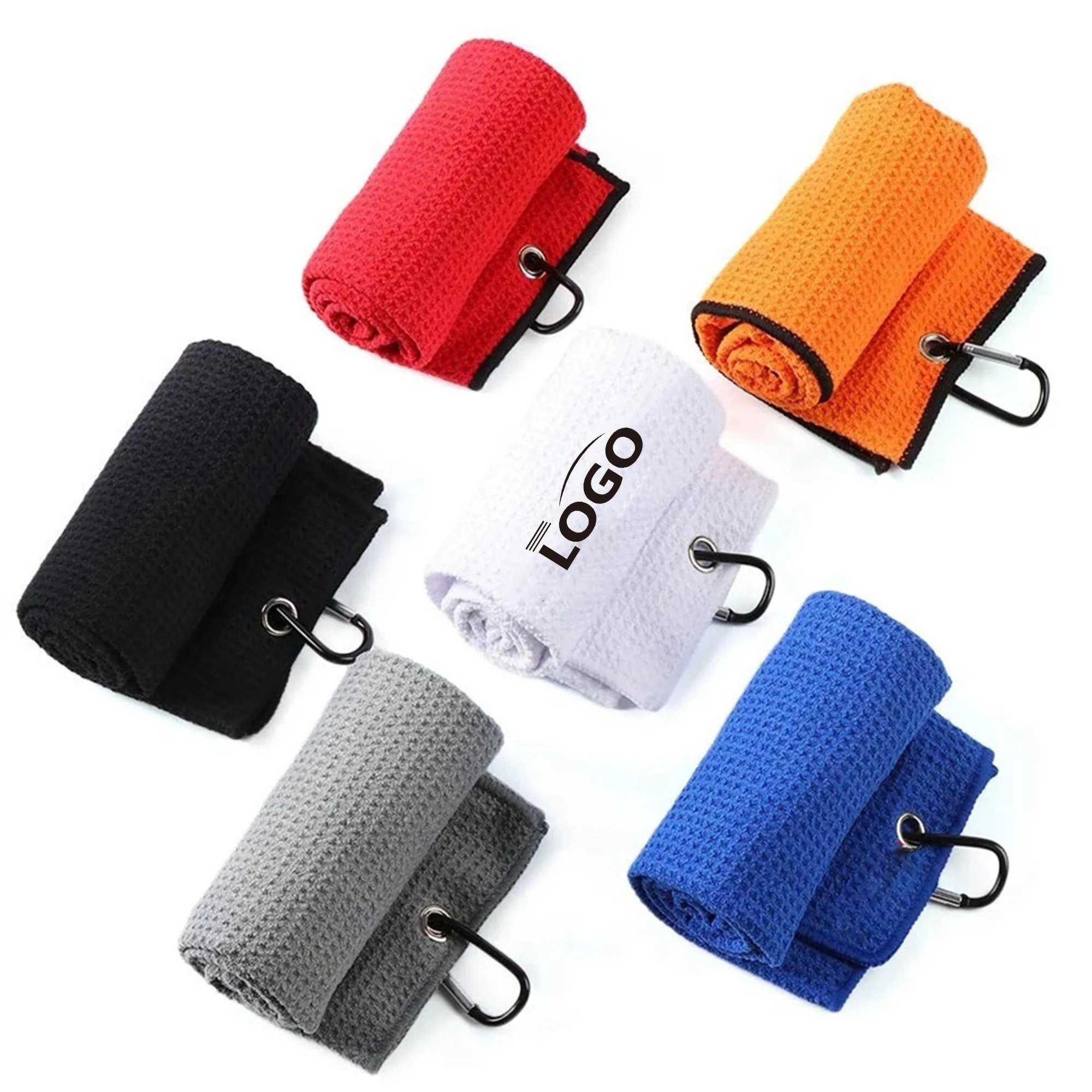 Microfiber Tri-fold Golf Towel MOQ 100 4