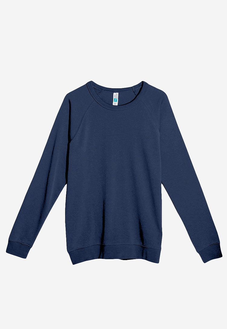 French Terry Raglan Crewneck, custom hoodie or sweatshirt with logo imprint 2
