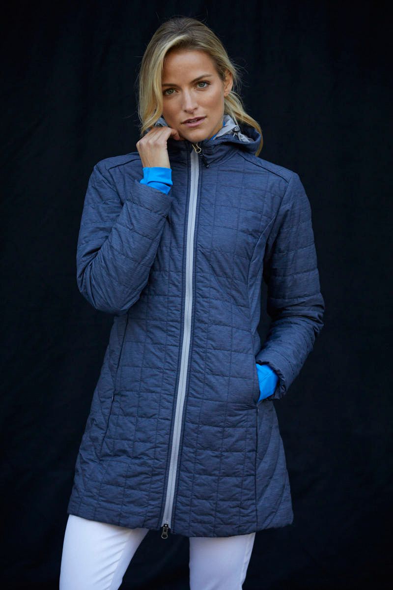 Rainier PrimaLoft Womens Eco Insulated Hooded Long Coat