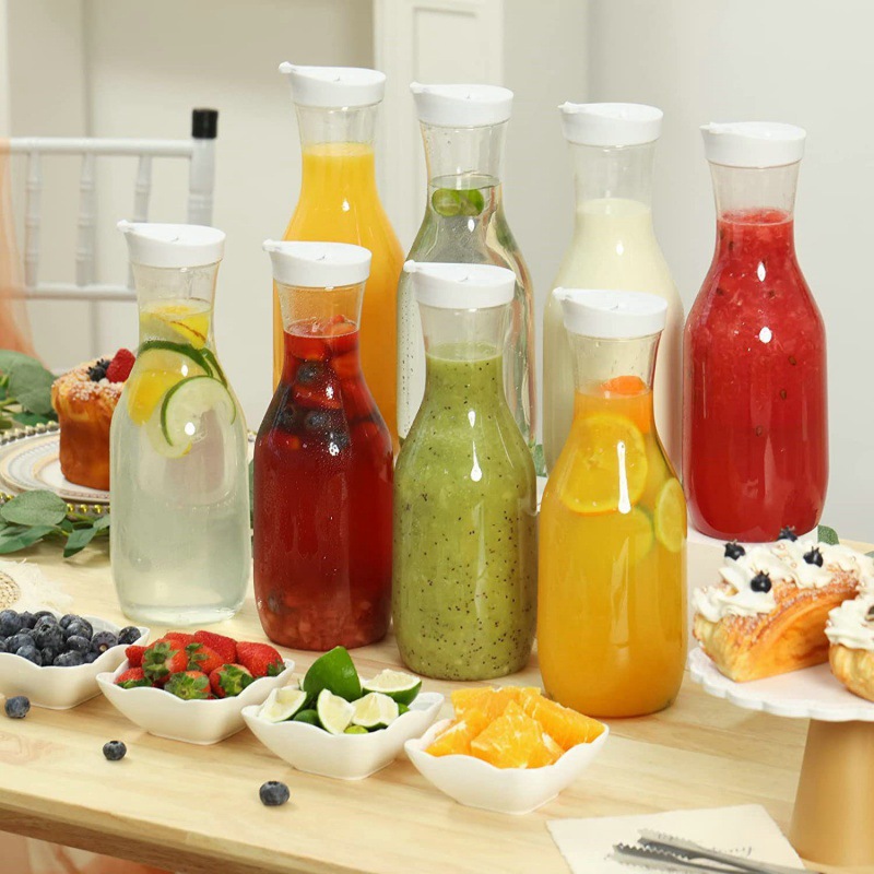 50OZ square transparent plastic juice pot 5