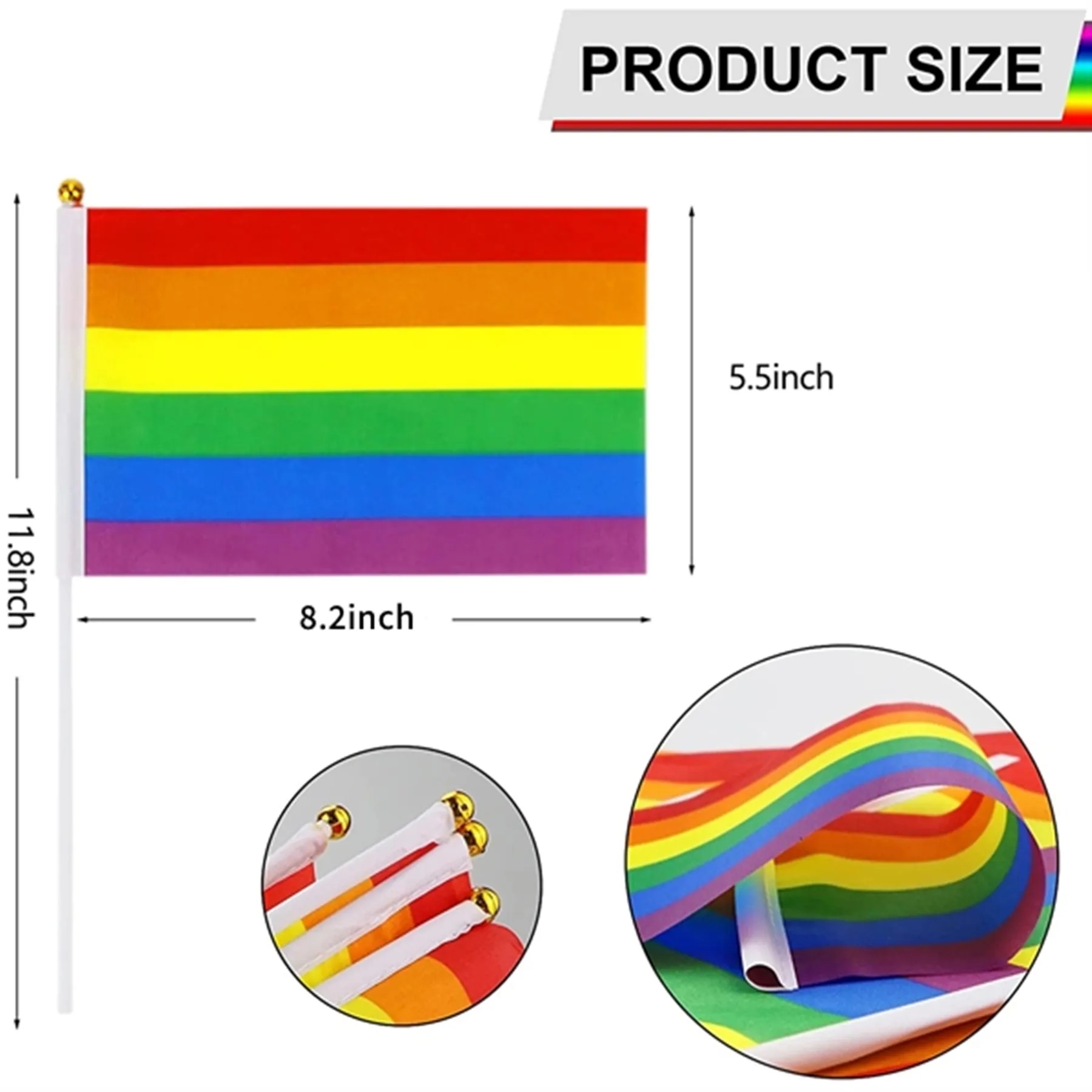 Small Progress Pride Rainbow Flag 20