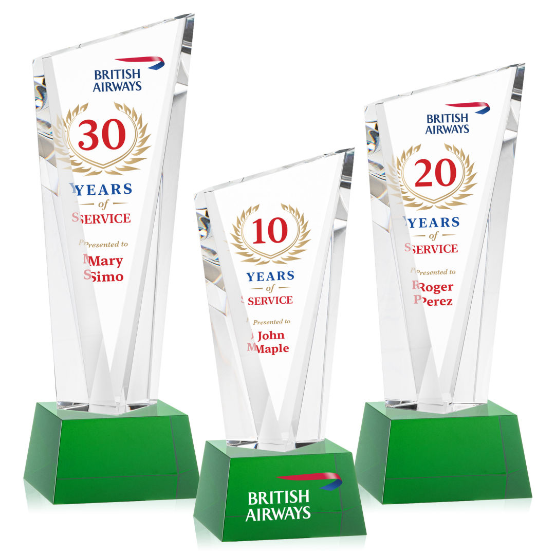 Plymouth VividPrint™ Award on Robson Base - Green 1