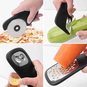 4 In 1 Foldable Utensil Set Knife Fork Spoon Bottle Opener With Carabiner 7