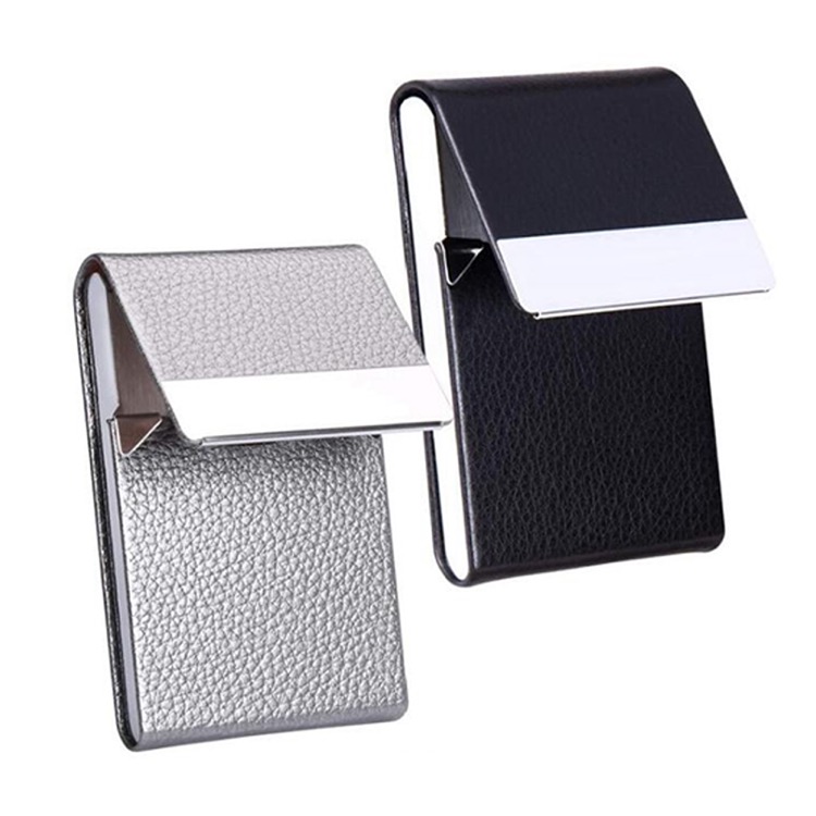 Magnetic Closure PU Leather Business Card Holder 2