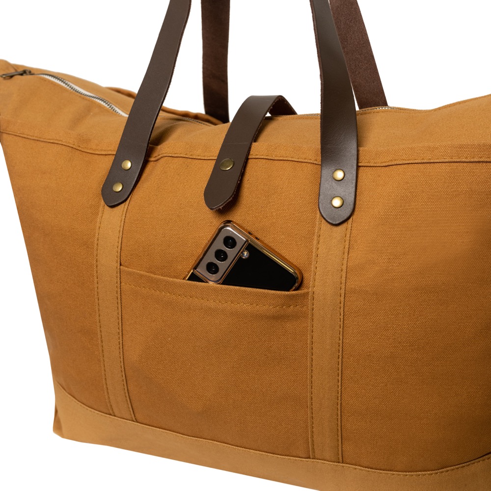 18 oz Luxury Ventura Weekender Canvas Travel Bag 5