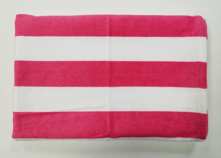 30x60 Pink Cabana Striped Beach Towel Bahia Collection by Döhler. 9